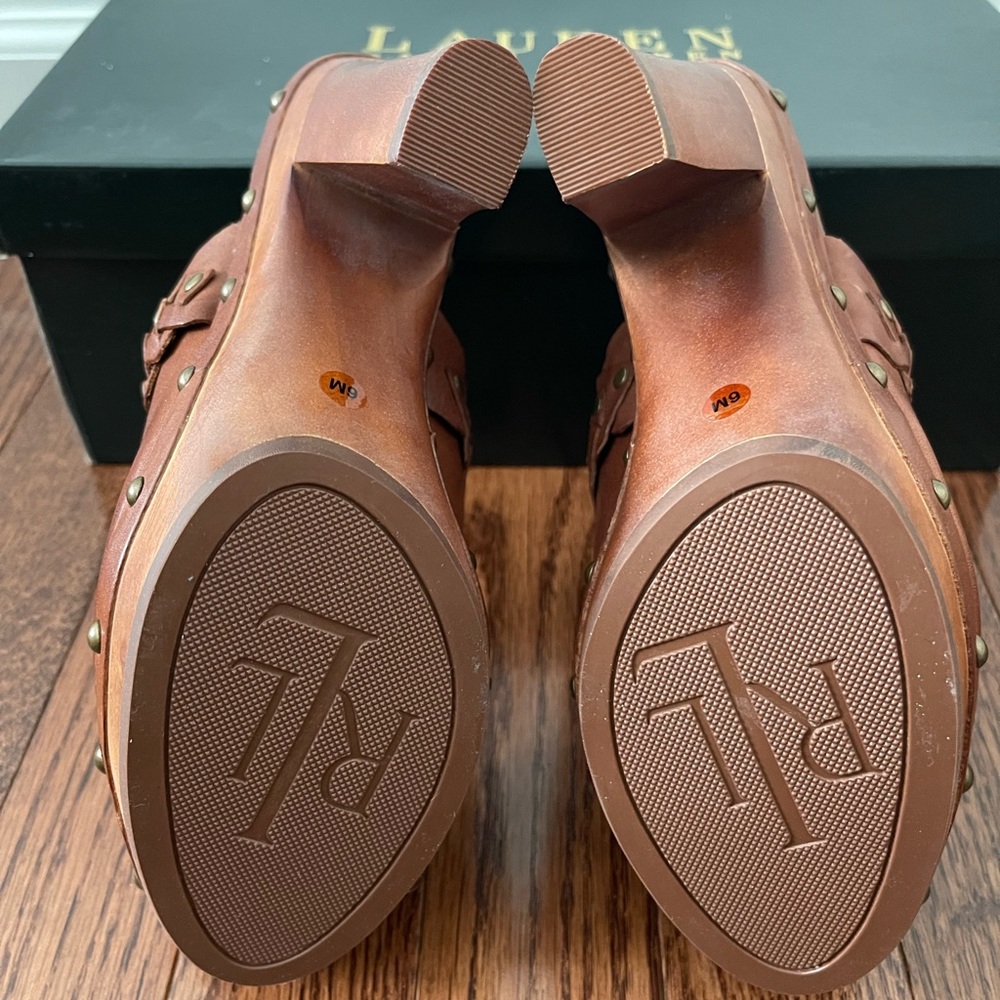 Lauren Ralph Lauren - Shayla - Polo Tan - Vachetta - Mules 6